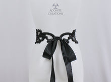 Load image into Gallery viewer, Black Latex 'Oculus Draconis' Filigree Belt
