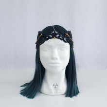 Load image into Gallery viewer, Black Latex Filigree Circlet Crown