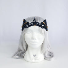Load image into Gallery viewer, Black Latex Filigree Circlet Crown