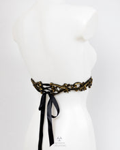 Load image into Gallery viewer, Gold Latex Gothic Arch Window Belt