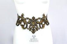 Load image into Gallery viewer, Gold Latex Filigree Belt