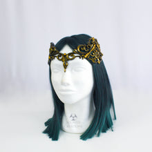 Load image into Gallery viewer, Gold Latex Filigree Circlet Crown