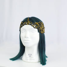 Load image into Gallery viewer, Gold Latex Filigree Circlet Crown