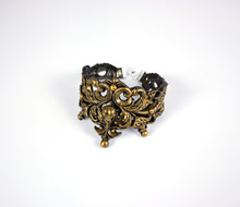 Load image into Gallery viewer, Gold Bird Skull Latex Filigree Choker