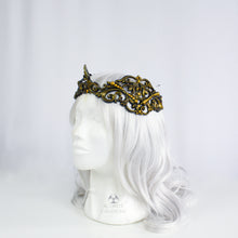 Load image into Gallery viewer, Gold Latex Filigree Circlet Crown