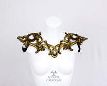 Load image into Gallery viewer, Gold Latex Filigree Shoulder-piece