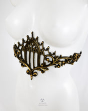 Load image into Gallery viewer, Gold Latex Gothic Arch Window Belt