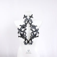 Load image into Gallery viewer, Silver Latex Harness/Breastplate
