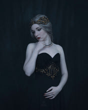 Load image into Gallery viewer, Gold Latex Gothic Arch Window Belt