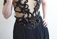 Load image into Gallery viewer, Black Latex Filigree Belt