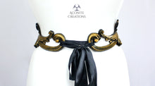 Load image into Gallery viewer, Gold Latex Filigree Belt
