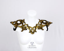Load image into Gallery viewer, Gold Latex Filigree Shoulder-piece
