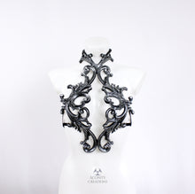 Load image into Gallery viewer, Silver Latex Harness/Breastplate
